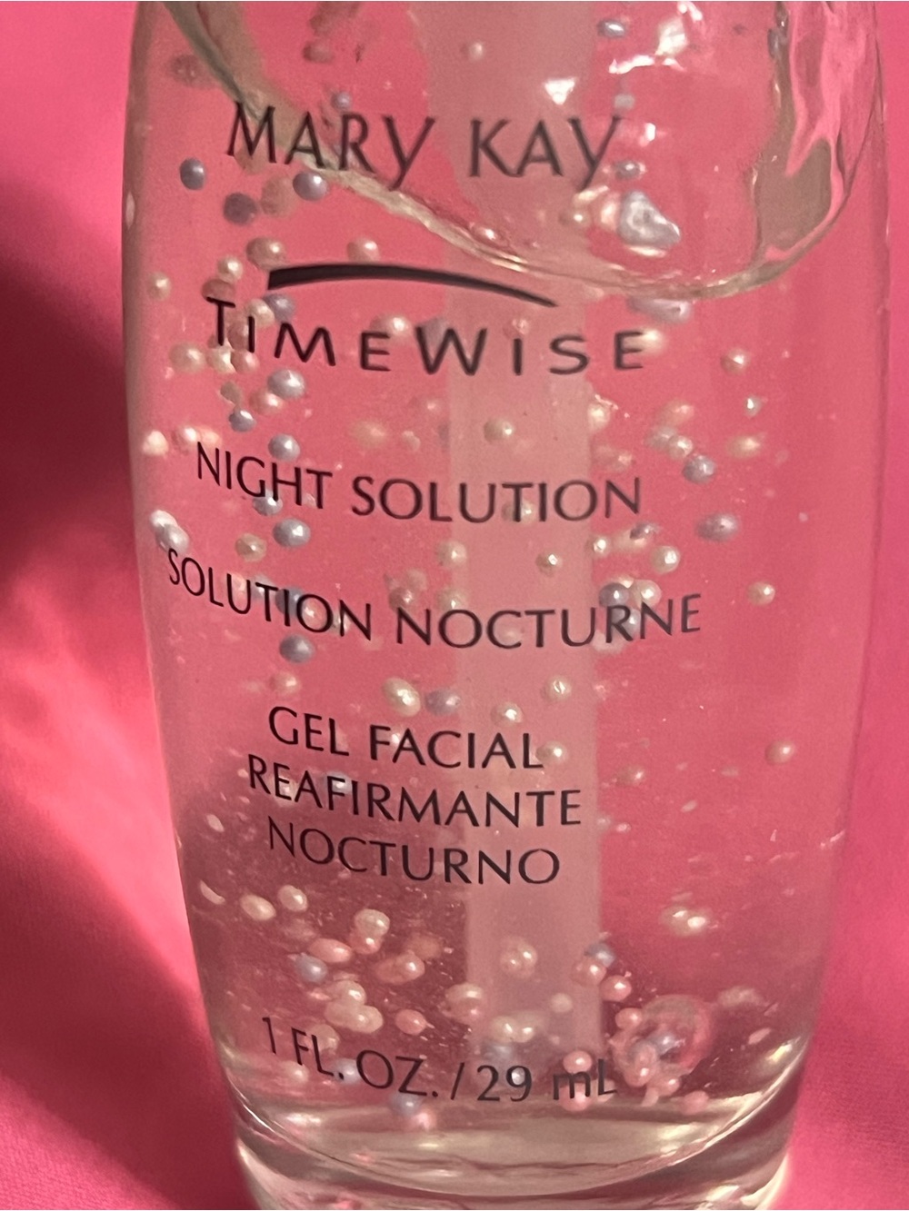 Mary Kay TimeWise Night Solution Gel Facial - Pink and Pearl Beads